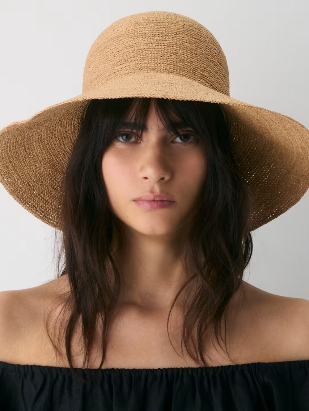Aritzia Sunbeam Raffia Brimmed Woven Beachy Sun Hat Women's Size XS